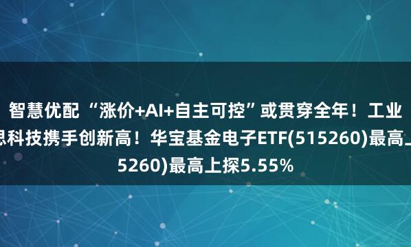 智慧优配 “涨价+AI+自主可控”或贯穿全年！工业富联、蓝思科技携手创新高！华宝基金电子ETF(515260)最高上探5.55%